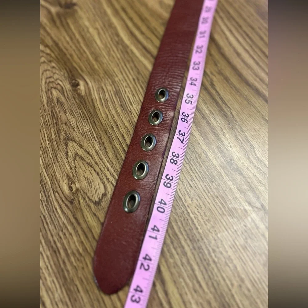Fossil Vintage Men’s Brown Geniune Leather Belt Large 43” Brass Hardware